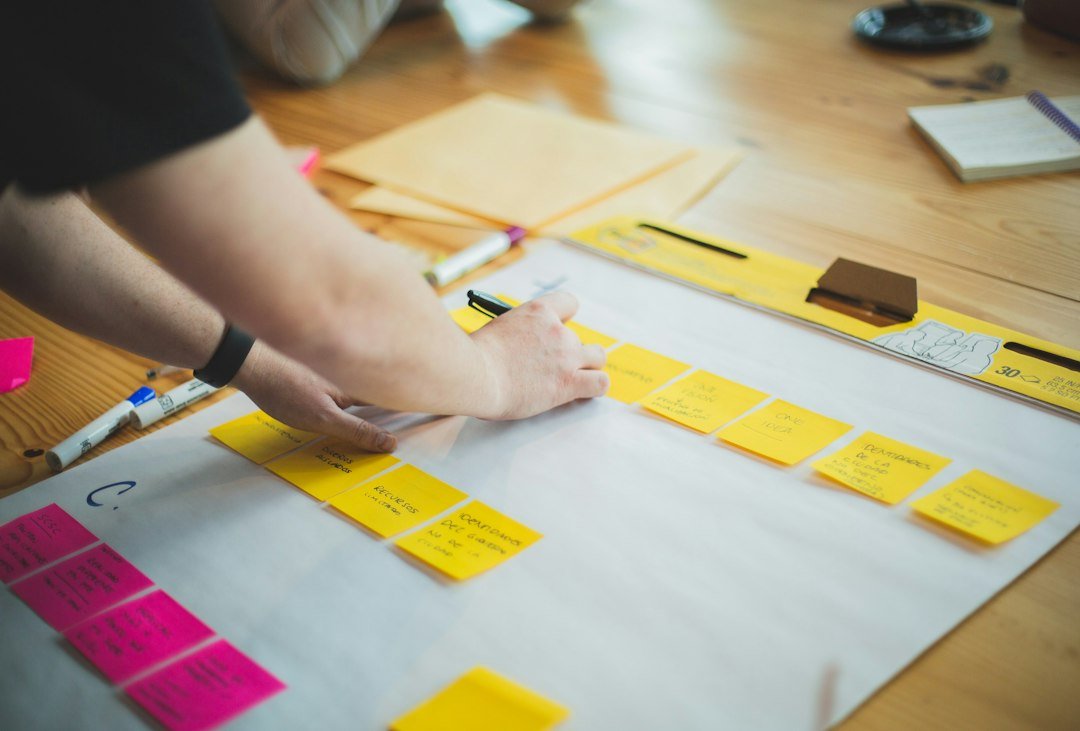Marketing strategy planning workspace representing a 90-day SEO roadmap