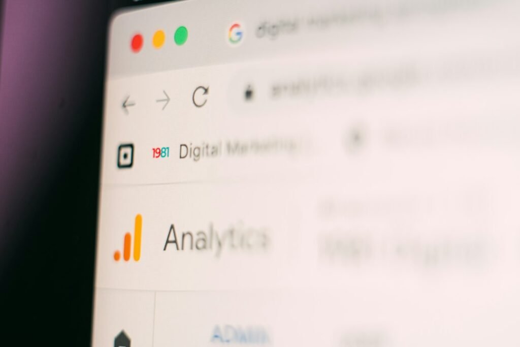 Marketing analytics dashboard used to compare search visibility